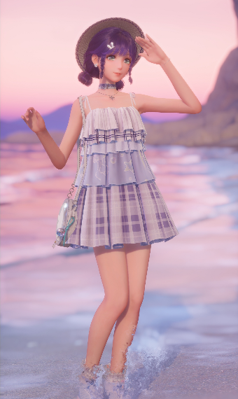 august seaside stroll image