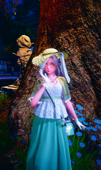 Maiden in spring image