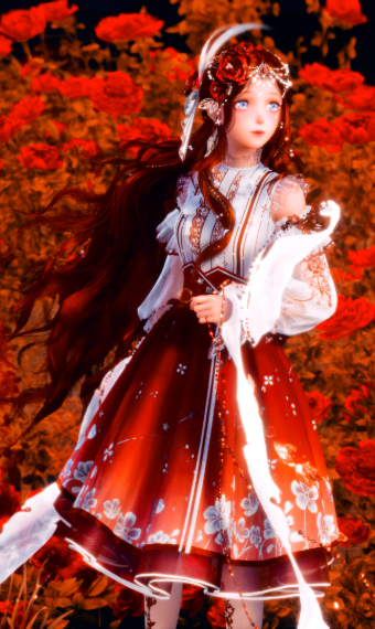 The girl with the rosy red hair image