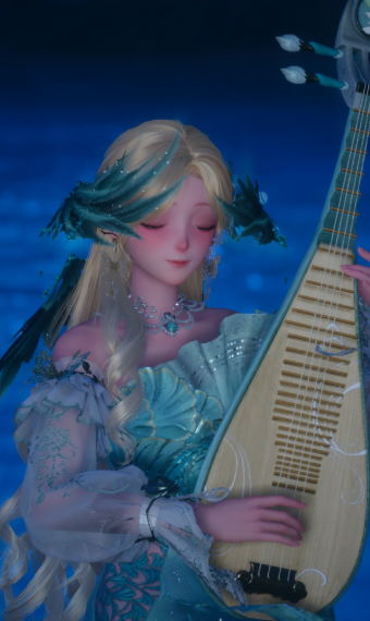 Water fairy on a trip to mountains image