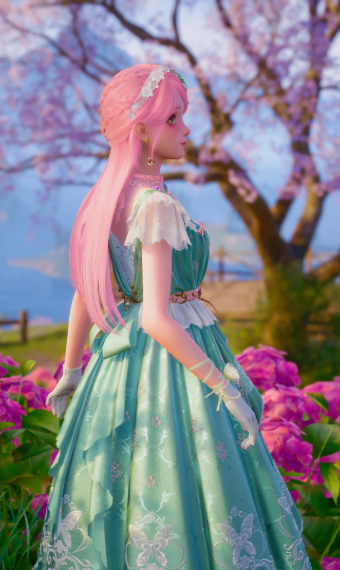 Watching pretty Flowers image