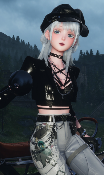 Cool biker girl image