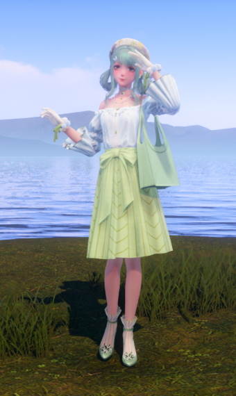 A Girl in Green on a Sunny Day image