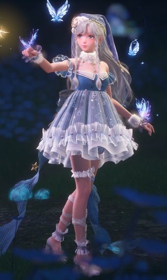 starry bubble blue image