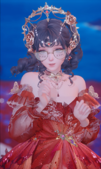 Rose-kissed butterfly image