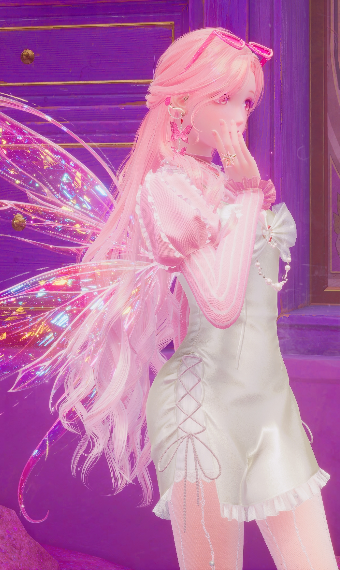 pink glitter fairy image