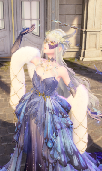 Shimmering in gold and blue image