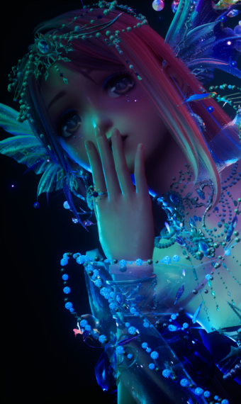 Iridescent heart image