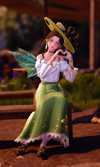 Casual Green Mushroom Fairy image