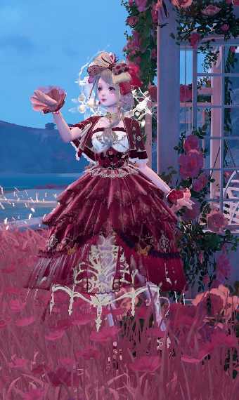 White Gold and Crimson Petals image