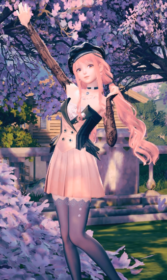 Retro pink blossom - image