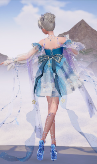 Silver blue bubbles image