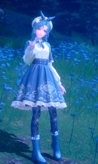 Blue flower show dress V2 image