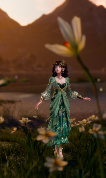 Walking in the garden image