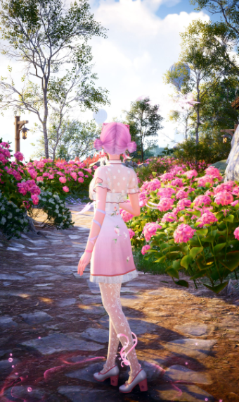 Peach flowers image