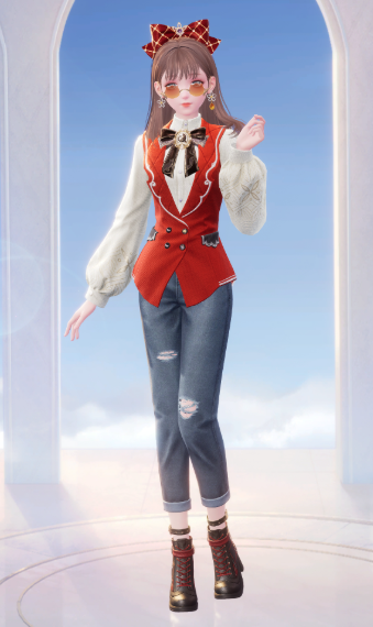 Cool Red Vest Cutie image