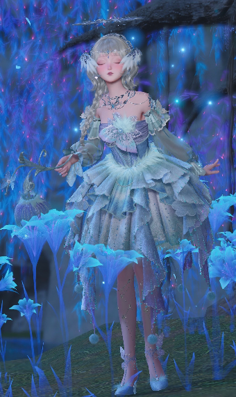 Lights of the blue moth image