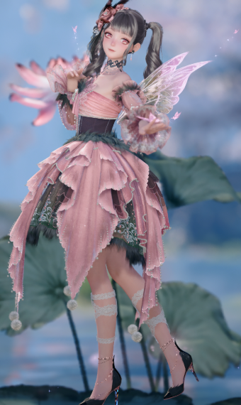 Pink rose fairy image