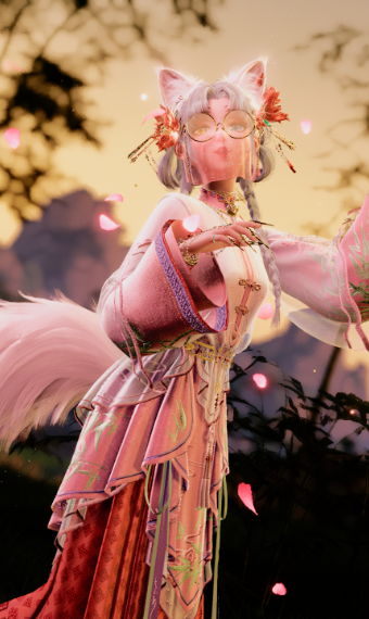 Pink Lotus Cat image