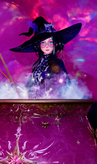black cat witch image