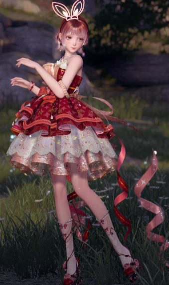 Strawberry Ribbon Bunny image