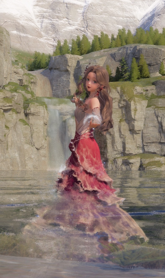 Burgundy water nymph image