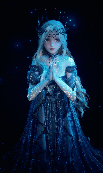 Another spooky blue lady image