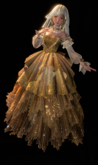 Yellow dress beauty image