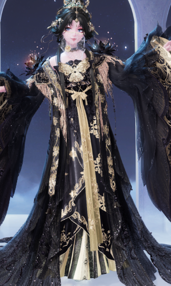 Chinese princess - black and gold image