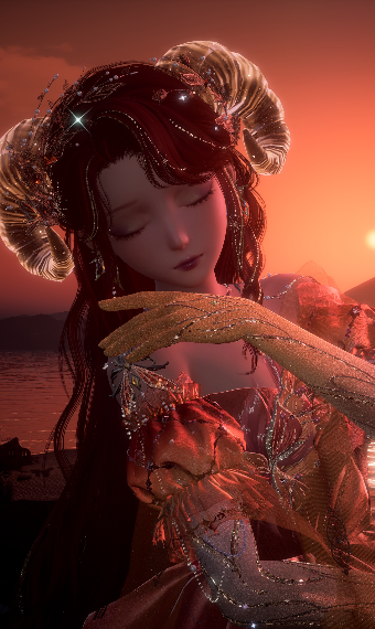 Fiery dusk image