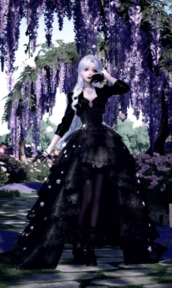 lady in black image