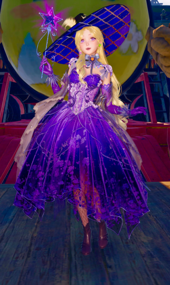 Purple sparkle witch image
