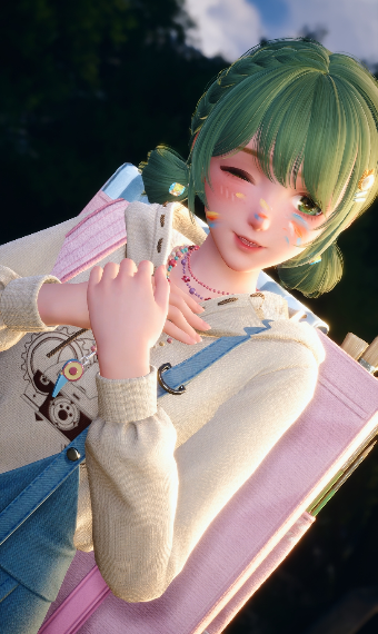 bribes her friend with sweets to stand modell ... image