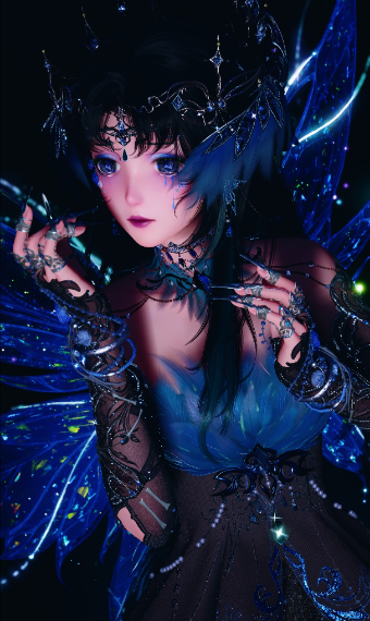 blue fairy swan image