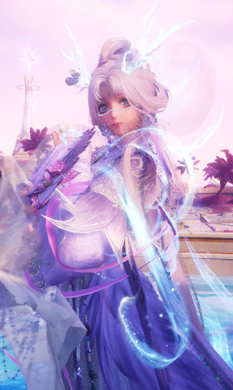 Lilac dragon goddess image