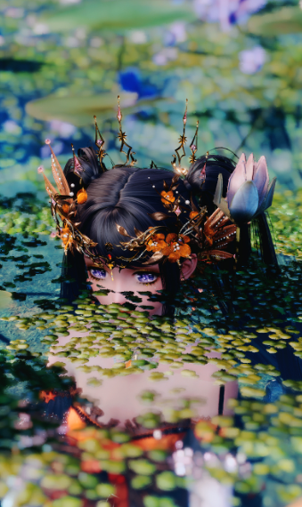 Shy mermaid image