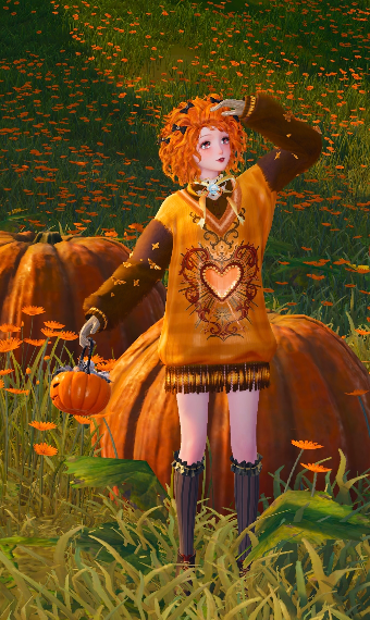 Cozy fluffy Pumpkin head image