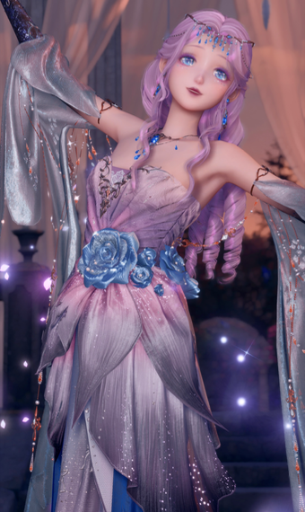 Pink Blue Dress image