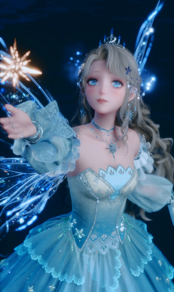 Galaxy Blue Dress Fairy image