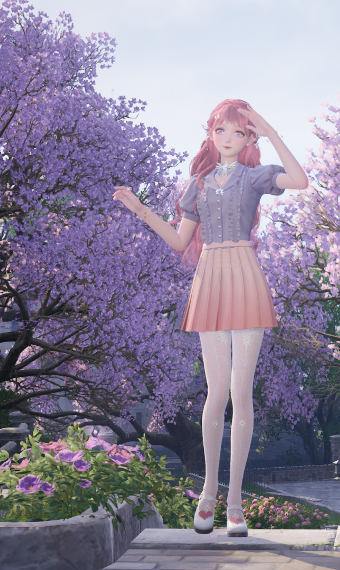 pink blooms image