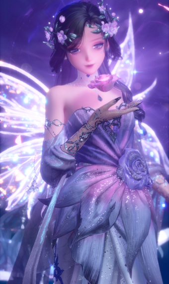 Blue Pink Long Sleeves Fairy image