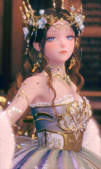 Green Gold Boa Dress image
