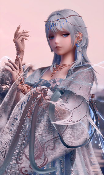 Light Blue Long Sleeves Dress image