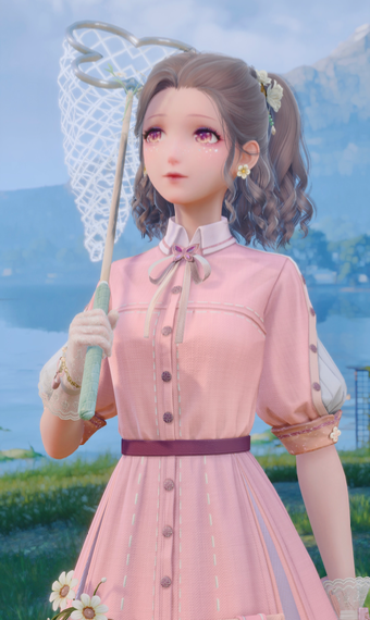 Short Pink Garden Dress image