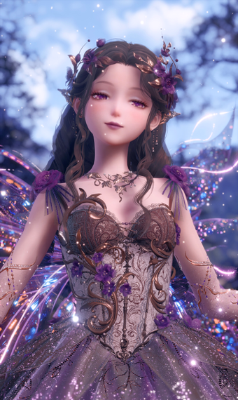 Dark Green Purple Fairy image