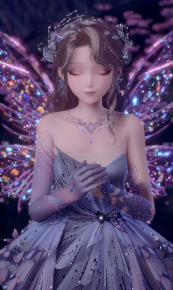 Pink Purple Butterfly Fairy image