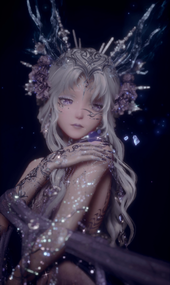 Purple Skin Dress Horns image