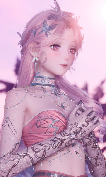 Pink Feather Top Skirt image