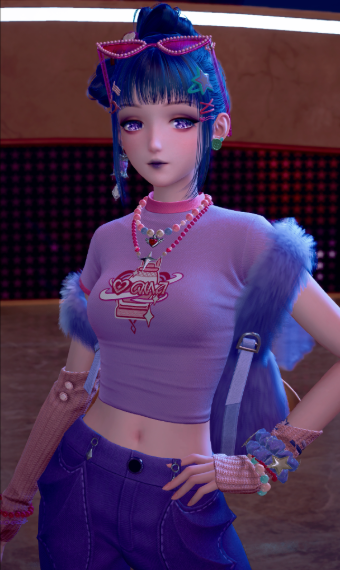 casual purple girl image
