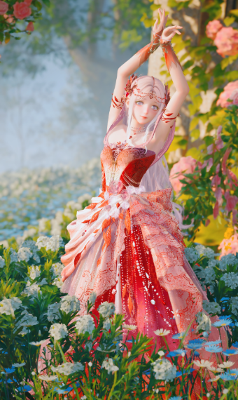 A rose blooming in the garden image